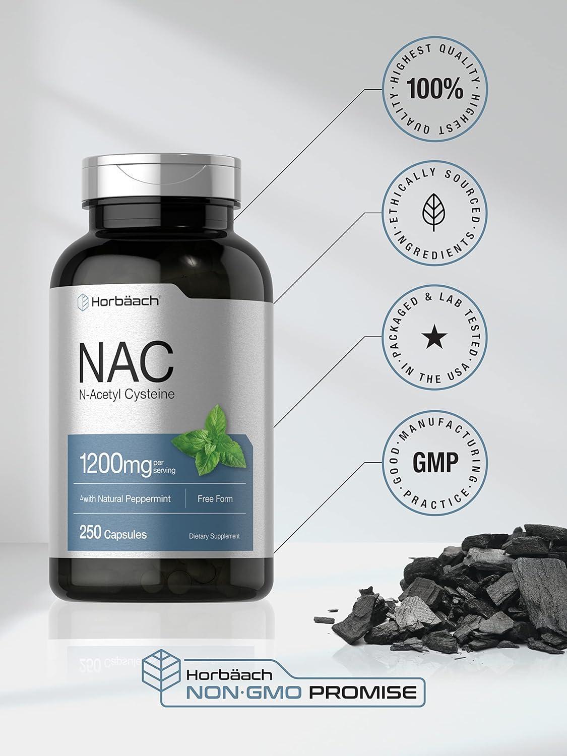 NAC 1200mg | 250 Capsules