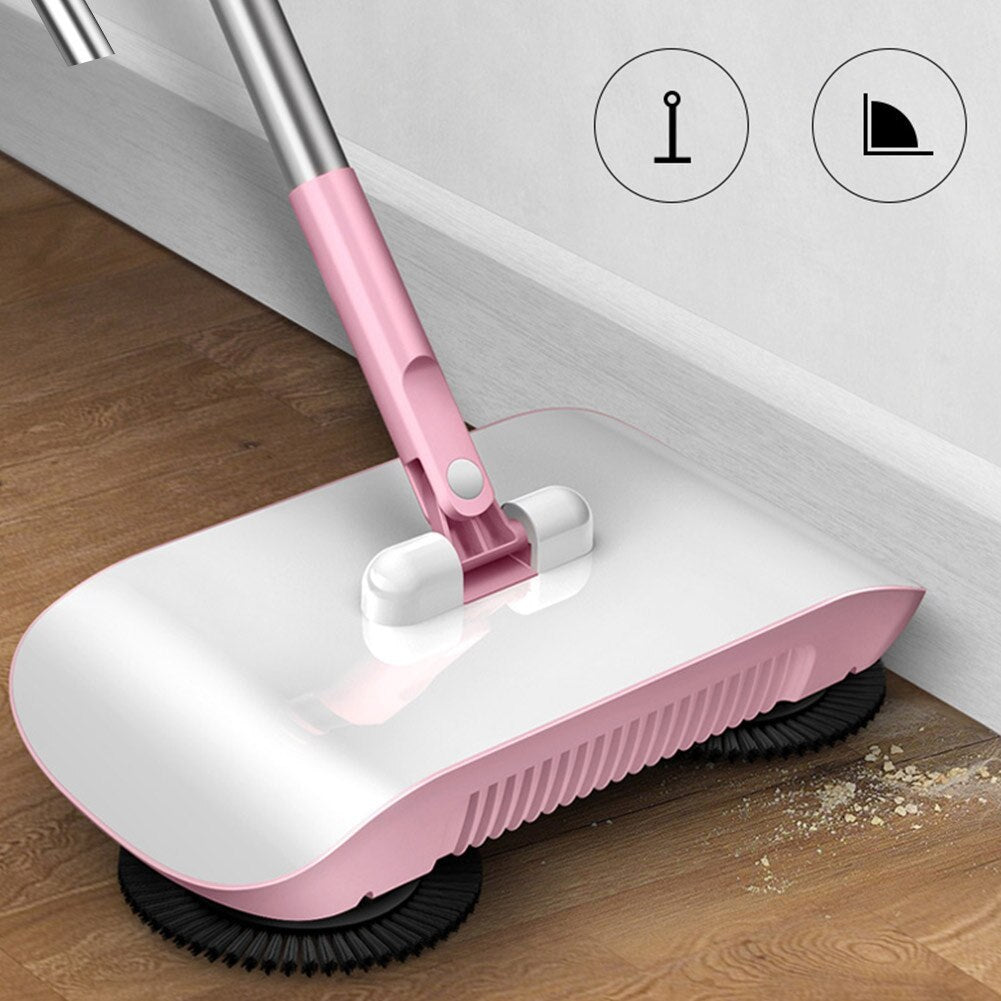 Hand Push Sweeper Household Broom Dustpan